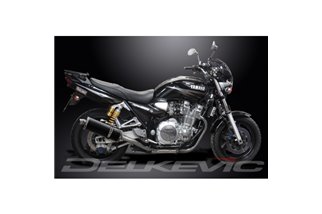 Sistema di scarico completo per Xjr1300 2004-2006 / Silenziatore ovale 350 mm (14 pollici) in fibra di carbonio 4-2