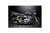 Sistema di scarico completo per Xjr1300 2004-2006 / Silenziatore ovale 350 mm (14 pollici) in fibra di carbonio 4-2