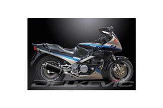 Komplette Abgasanlage für Yamaha Fj1200 3Xw 1991–96, 350 mm ovale Carbon-Schalldämpfer