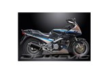 Komplette Abgasanlage für Yamaha Fj1200 3Xw 1991–96, 350 mm ovale Carbon-Schalldämpfer