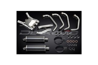 Full Exhaust System for Yamaha Fj1100 1984-1985 350mm Carbon Oval Mufflers