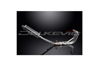 Komplette Auspuffanlage für Honda Cbr600 Fv Fw F3 VW 1997–1998 4–1 350 mm ovaler Carbon-Schalldämpfer