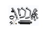 Complete exhaust system 350mm oval carbon silencer suzuki gw250 inazuma 2013 2018