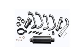 350mm Carbon Fiber Muffler Full Exhaust System BSAU Kawasaki KLZ1000 Versys 2010 2014