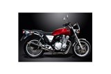 Komplette Abgasanlage für Honda Cb1100A 13-17 4-1 350 mm Carbon Oval Bsau Schalldämpfer