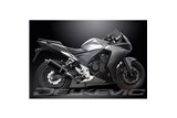 Komplette Abgasanlage für Honda Cbr500R Cb500F Cb500X 13-15 350 mm Carbon Oval Bsau Schalldämpfer