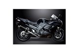 Sistema di scarico completo per Kawasaki Zzr1400 12-20 Decat 4-1 350mm Carbon Ovale Bsau