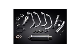 Sistema di scarico completo per Kawasaki Klz1000 Versys 2015-18 350mm Carbon Ovale Bsau Silenziatore