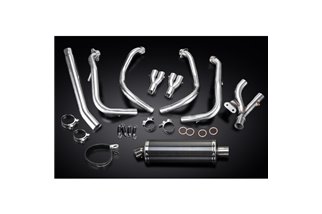 Komplette Abgasanlage für Suzuki Gsx1300R Hayabusa 2008–2020, 4–1, 350 mm ovaler Carbon-Schalldämpfer