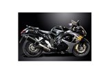 Komplette Abgasanlage für Suzuki Gsx1300R Hayabusa 2008–2020, 4–1, 350 mm ovaler Carbon-Schalldämpfer