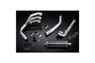 Sistema di scarico completo per Triumph Tiger 800 2010-19 Silenziatore Carbon Ovale 350mm