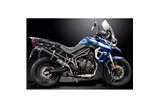 Sistema di scarico completo per Triumph Tiger 800 2010-19 Silenziatore Carbon Ovale 350mm