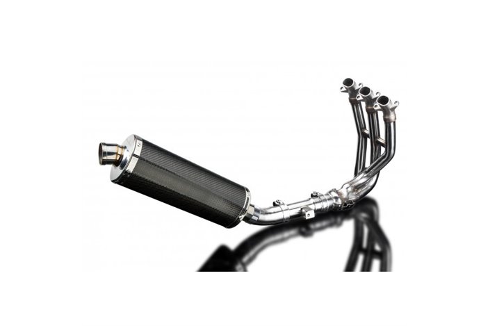 Complete exhaust system for Triumph Street Triple 675 13-16 Decat 350mm Oval Carbon