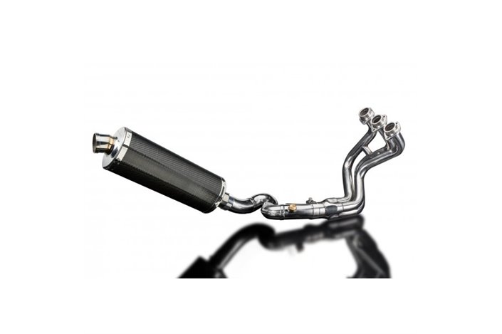 Complete exhaust system for Yamaha Tracer 900 2015-20 Carbon Oval Muffler 350mm