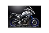 Komplette Abgasanlage für Yamaha Tracer 900 2015–20, ovaler Carbon-Schalldämpfer, 350 mm