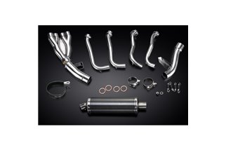 Sistema di scarico completo per Yamaha Fz1 Fazer Fz1S 06-15 Full 4-1 350mm Carbon Ovale Bsau Silenziatore