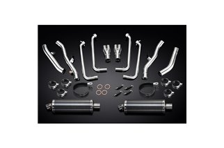 Sistema di scarico completo per Yamaha Fjr1300 01-05 Decat 4-2 350mm Carbon Ovale Bsau Silenziatori