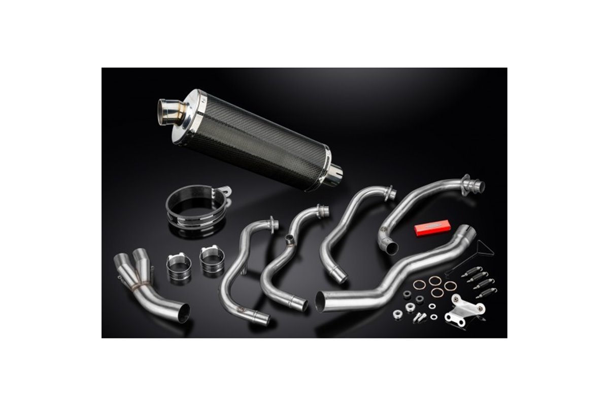 Full Exhaust System for Kawasaki Zzr600 D/E Zzr400 K/N 90-09 4-1 350Mm Oval  Carbon Silencer