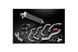 Système Complet D'Échappement pour Kawasaki Zzr600 D/E Zzr400 K/N 90-09 4-1 350Mm Ovale Carbon Silencieux