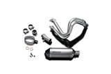 Sistema di scarico completo silenziatore in carbonio in carbonio 350mm bsau kawasaki z900 2020 2021