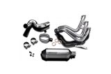 Sistema di scarico completo silenziatore xoval in titanio da 260mm kawasaki ninja 650 2017 2021