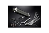 Full Exhaust System For Honda Cb650R Cb650R 2019-2021 4-1 350mm Carbon Fiber Oval Muffler