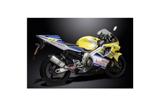 Sistema di scarico completo per Honda Cbr600Fs Sport 2001-2003 4-1 260mm X-Ovale Titanium Silenziatore