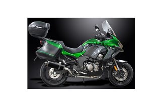 Komplette Abgasanlage für Kawasaki Versys 1000 2019-2021 350 mm Carbon Oval Bsau