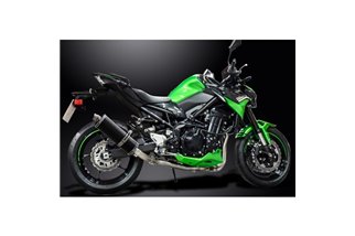 Système d'échappement complet pour Kawasaki Z900 20-21, silencieux ovale en carbone de 350mm