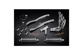 Full Exhaust System for Kawasaki Zzr1400 08-11 4-2 350mm Carbon Oval Bsau Mufflers