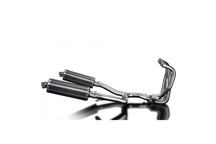 Complete exhaust system for Kawasaki Zzr1100 Gpz1100S 4-2 Silencers 350mm Carbon Oval Bsau