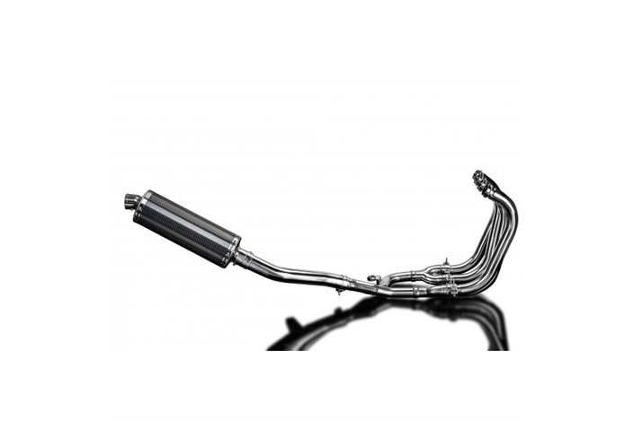 Komplette Abgasanlage für Suzuki Gsx1400 2006–2007 4–1, 350 mm ovaler Carbon-Schalldämpfer