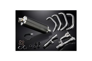 Komplette Abgasanlage für Suzuki Gsx1400 2006–2007 4–1, 350 mm ovaler Carbon-Schalldämpfer