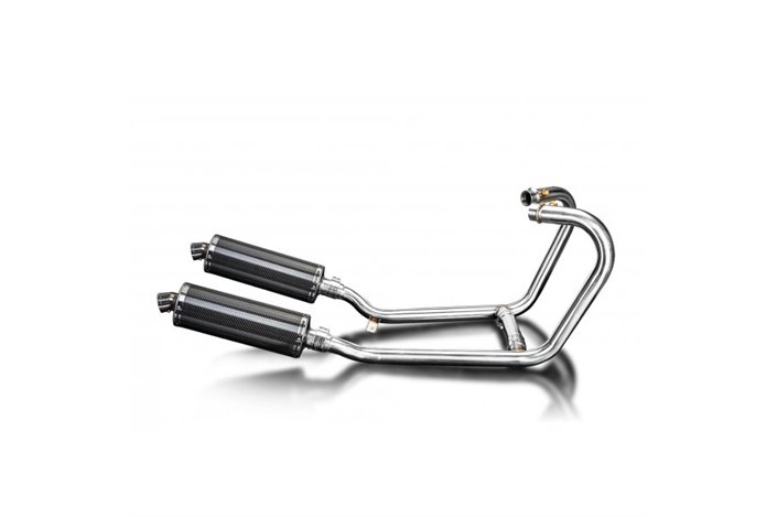 Complete exhaust system for 1200 Thruxton R/Rs 16-22 Oval 350mm Carbon Fiber Muffler 2-2