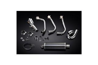 Complete exhaust system for Triumph Street Triple 765Rs 2017-20 450mm Oval Carbon