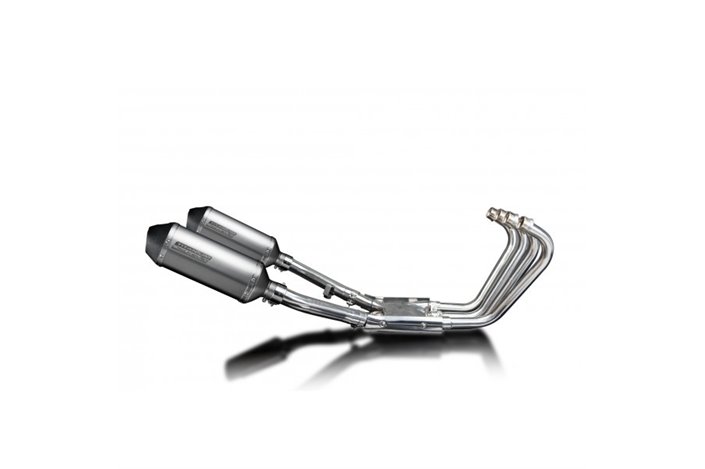 Komplette Abgasanlage für Yamaha Xjr1300 1998-2003 4-2 260 mm X-Oval Titan-Schalldämpfer