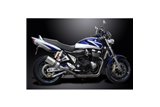 Sistema di scarico completo per Suzuki Gsx1400 2001-2004 4-2 260Mm X-Oval Silenziatori in titanio