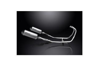 Komplette Auspuffanlage für Kawasaki Gpz500S Ex500 2-2 260 mm X-Oval Titanium Silencers Cans