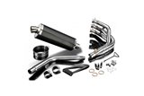 Sistema di scarico completo per Daytona 675 675R 09-12 Silenziatore ovale in fibra di carbonio da 350 mm 3-1 completo