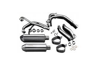 Full exhaust system stainless steel silencers 320mm tri bsau honda vfr800 2002 2013