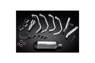 Sistema di scarico completo per Kawasaki Versys 1000 10-14 Full 4-1 260mm Titanio XOvale Bsau Silenziatore