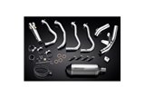 Sistema di scarico completo per Suzuki Gsx-S1000F 2015-2020 260mm XOvale Titanio Bsau Silenziatore