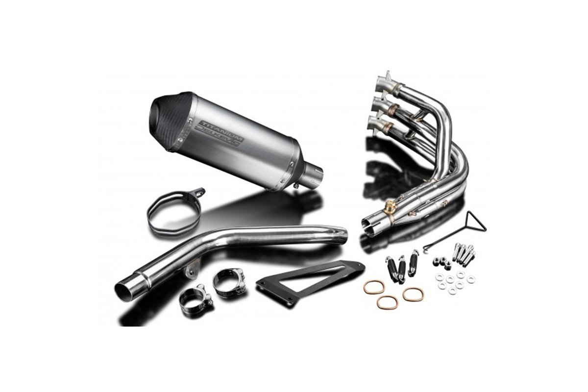 Sistema di scarico completo per Daytona 675 675R 09-12 260Mm Titanium X-Oval Silenziatore 3-1 Completo