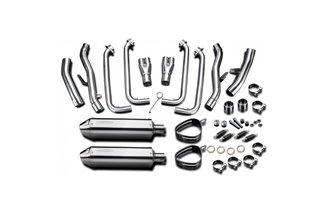 Complete exhaust system stainless steel silencers 320mm yamaha fj1200 1986 1987