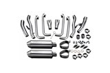 Complete exhaust system stainless steel silencers 320mm yamaha fj1200 1986 1987