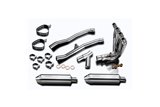 Full exhaust system stainless steel silencers 320mm tri bsau kawasaki zzr1400 2012 2020