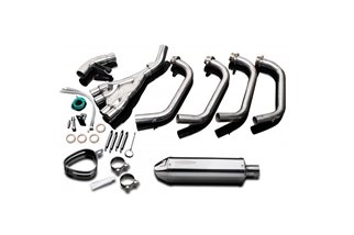 Sistema di scarico completo silenziatori in acciaio inossidabile 320mm tri bsau kawasaki gpz1100s 1995 1998