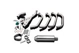 Sistema di scarico completo silenziatori in acciaio inossidabile 320mm tri bsau kawasaki gpz1100s 1995 1998