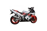 Komplette Abgasanlage aus Edelstahl, Schalldämpfer 320 mm, Honda CBR600F 1991 1998