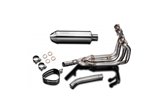 Sistema di scarico completo silenziatore in acciaio inox 320mm honda cbr600f 1999 2000